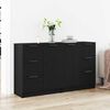 vidaXL Sideboard Black Oak 180 x 30 x 70 cm Engineered wood