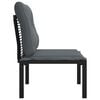 vidaXL Garden Chair Black and Dark Grey