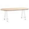 vidaXL Coffee Table Leg White Powder-coated steel 15 x Adjustable Feet