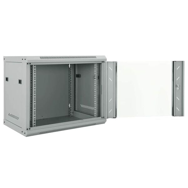 vidaXL Network Cabinet Grey 23.62 x 17.72 x 19.69 in Steel