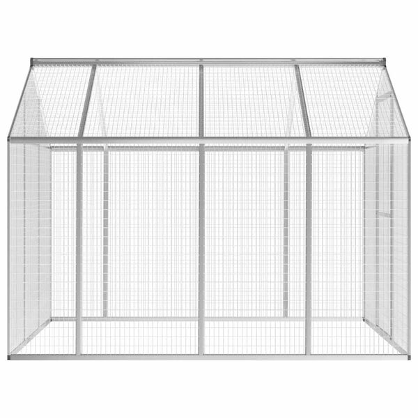 vidaXL Animal House Silver Aluminum Large Durable Aviary Rectangular