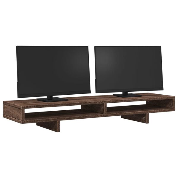 vidaXL Monitor Stand Brown Oak 39.4x10.6x5.9" Engineered Wood
