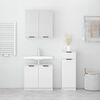 vidaXL Bathroom Furniture Set White Engineered wood, glass Standard