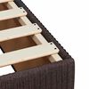 vidaXL Bed Frame Dark Brown Polyester fabric, plywood, engineered wood