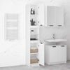 vidaXL Bathroom Cabinet High Gloss White 12.6"x13.4"x74.2" Engineered Wood
