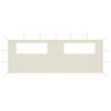 vidaXL Gazebo Sidewall with Windows 19.7'x6.6' Cream