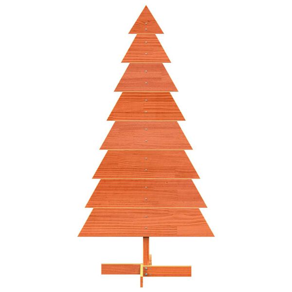 vidaXL Wooden Christmas Tree Wax brown Solid pinewood 59.1 in