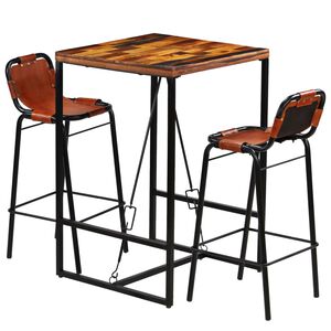 vidaXL Bar Set Multicolor Solid reclaimed wood Standard Industrial