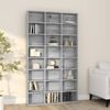 vidaXL CD Cabinet Grey Sonoma Engineered Wood Large CD Cabinet