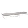 vidaXL Wall Shelf Gray Honeycomb MDF, metal 35.4 in long Wall Shelf