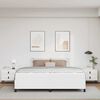 vidaXL Bed Frame with Mattress White 78.74 x 78.74 in Fabric