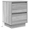 vidaXL Bedside Cabinet Gray Sonoma Engineered wood Compact