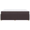 vidaXL Bed Frame with Mattress Dark brown 55.1" x 78.7" fabric