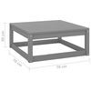 vidaXL Garden Lounge Set Grey Solid Pine Wood Medium Modular