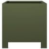 vidaXL Garden Planter Olive Green Steel 11.8x11.8x11.8 in Garden Planter