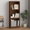 vidaXL Book Cabinet Brown Oak Engineered Wood 42.9 in x 15.7 in x 9.4 in
