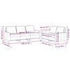 vidaXL Sofa Set Cream Velvet (100% polyester), metal, textilene, plywood