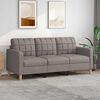 vidaXL 3-seater Sofa Taupe Fabric (100% polyester), Metal, Textilene