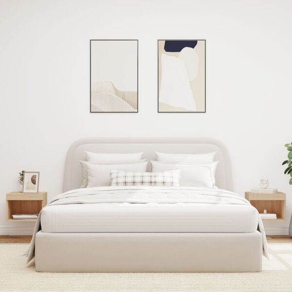 vidaXL Bedside Cabinet Set of 2 Sonoma oak Engineered wood Medium