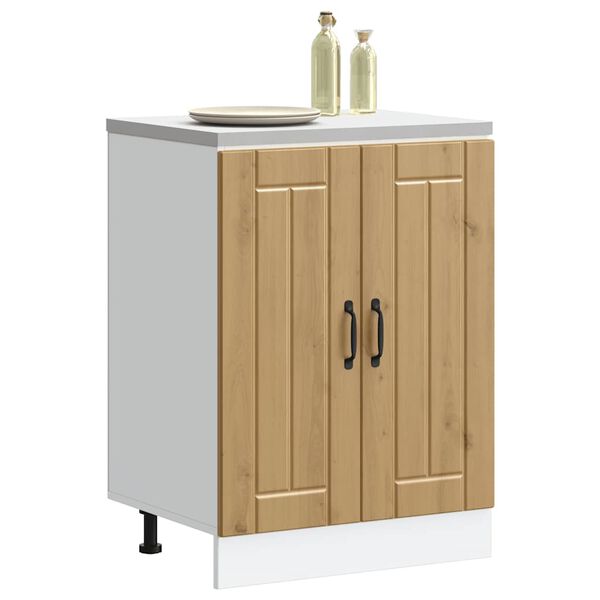 vidaXL Sink Base Cabinet Artisan Oak Engineered Wood Medium