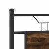 vidaXL Bed Frame Smoked Oak Engineered Wood, Steel Double Bed Frame
