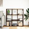 vidaXL Room Divider Bookcase Smoked Oak Engineered Wood Medium