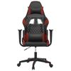 vidaXL Gaming Chair Black and Wine Red Faux Leather