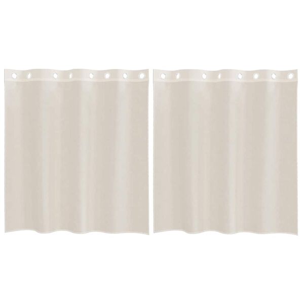 vidaXL Voile Curtains with Grommets 2 pcs Cream 55.1x55.1"