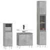 vidaXL Bathroom Furniture Set Concrete grey Engineered wood, metal Medium