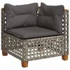 vidaXL Garden Sofa Set Grey PE rattan Medium Modular Garden Sofa Set
