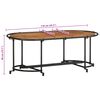 vidaXL Coffee Table Brown and black Solid acacia wood and iron Medium