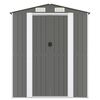 vidaXL Garden Shed Light grey Galvanized steel Extra Large Garden Shed