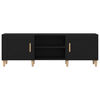 vidaXL TV Cabinet Black Oak 150 x 30 x 50 cm Engineered Wood