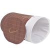 vidaXL Bamboo Laundry Bin Oval Brown