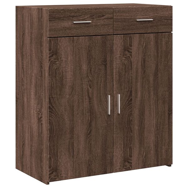 vidaXL Sideboard Brown Oak 31.5"x16.7"x36.6" Engineered Wood