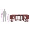 vidaXL Rabbit Hutch Mocha and White
