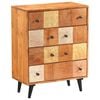 vidaXL Chest Of Drawers Honey Solid Acacia wood Medium Chest Of Drawers