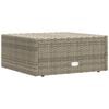 vidaXL Garden Lounge Set Gray PE rattan, powder-coated steel Medium
