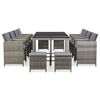 vidaXL Outdoor Dining Set Grey