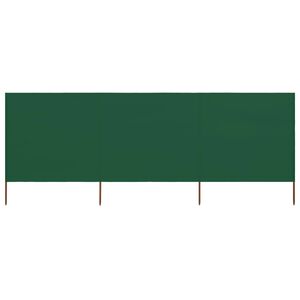 vidaXL Wind Screen Green Non-woven fabric (100% polyester), wood