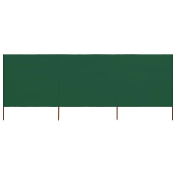 vidaXL Wind Screen Green Non-woven fabric (100% polyester), wood