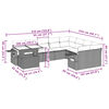 vidaXL Garden Sofa Set Grey PE rattan 10 Piece Modular Garden Sofa Set