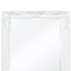 vidaXL Wall Mirror White Wood, Glass, Engineered Wood 39.4 x 19.7 in