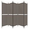 vidaXL 5-Panel Room Divider Anthracite 98.4"x86.6" Fabric