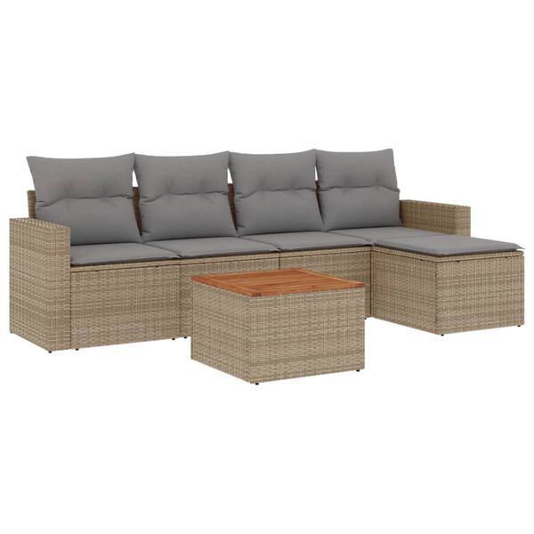 vidaXL Garden Sofa Set Beige