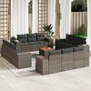 vidaXL Garden Sofa Set Grey