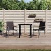 vidaXL Garden Dining Set Black