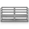 vidaXL Garden Sofa Grey Solid pinewood 27.6 x 27.6 x 26.4 in Modular