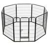 vidaXL Dog Playpen Black Powder-coated steel 31.5 x 39.4 in Durable