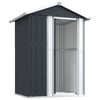 vidaXL Garden Shed Anthracite Galvanized Steel Medium Garden Shed